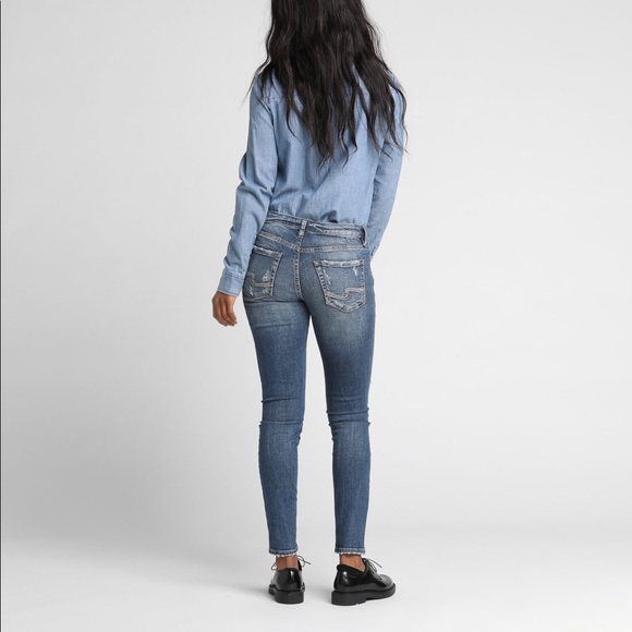 Silver Aiko Midrise Ankle skinny jeans - Picture 1 of 7
